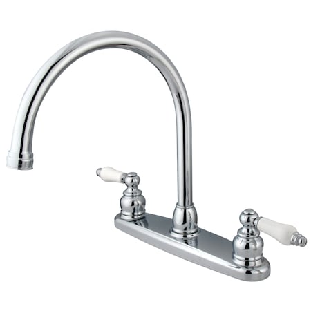 Kingston Brass 8" Centerset Kitchen Faucet, Chrome KB721PLLS